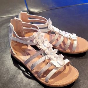 White butterfly sandals sz 1